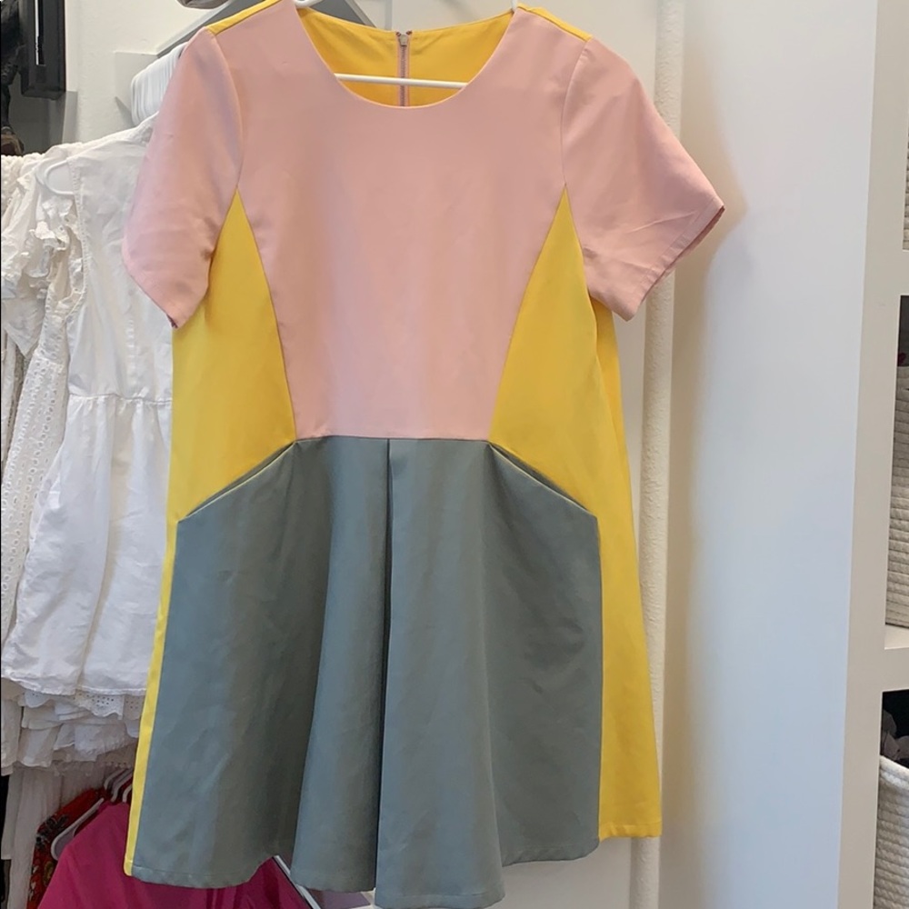 Pastel Color Block Dress